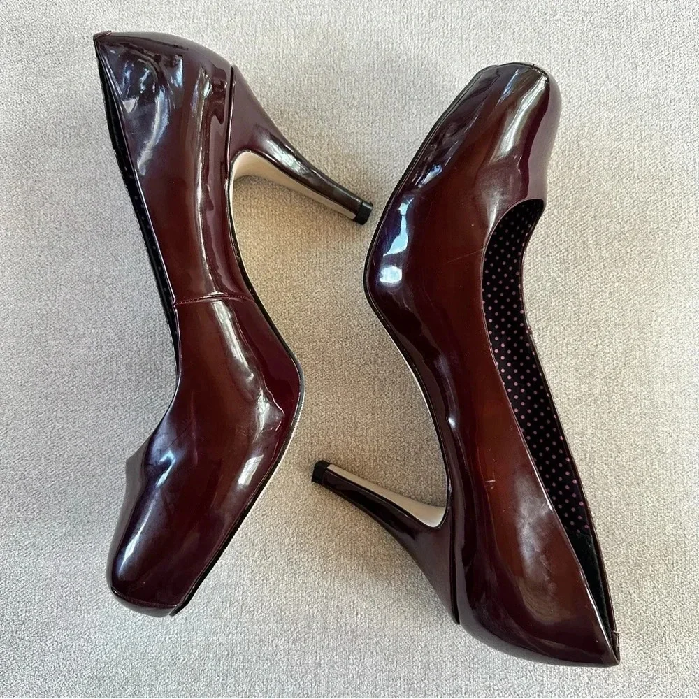 Madden Girl Getta wine patent leather pumps. Size 9.5